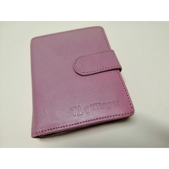 Gittinger Valódi bőr pénztárca (világos rózsaszín)