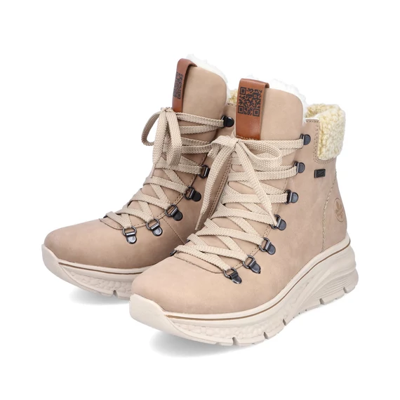 Rieker női utcai bakancs  - beige